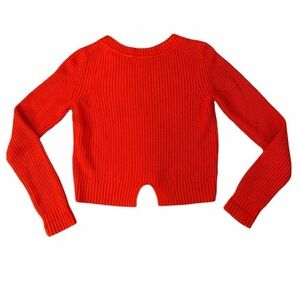 Banana Republic Cropped Crop Top Orange Sweater | Size Extra Small XS